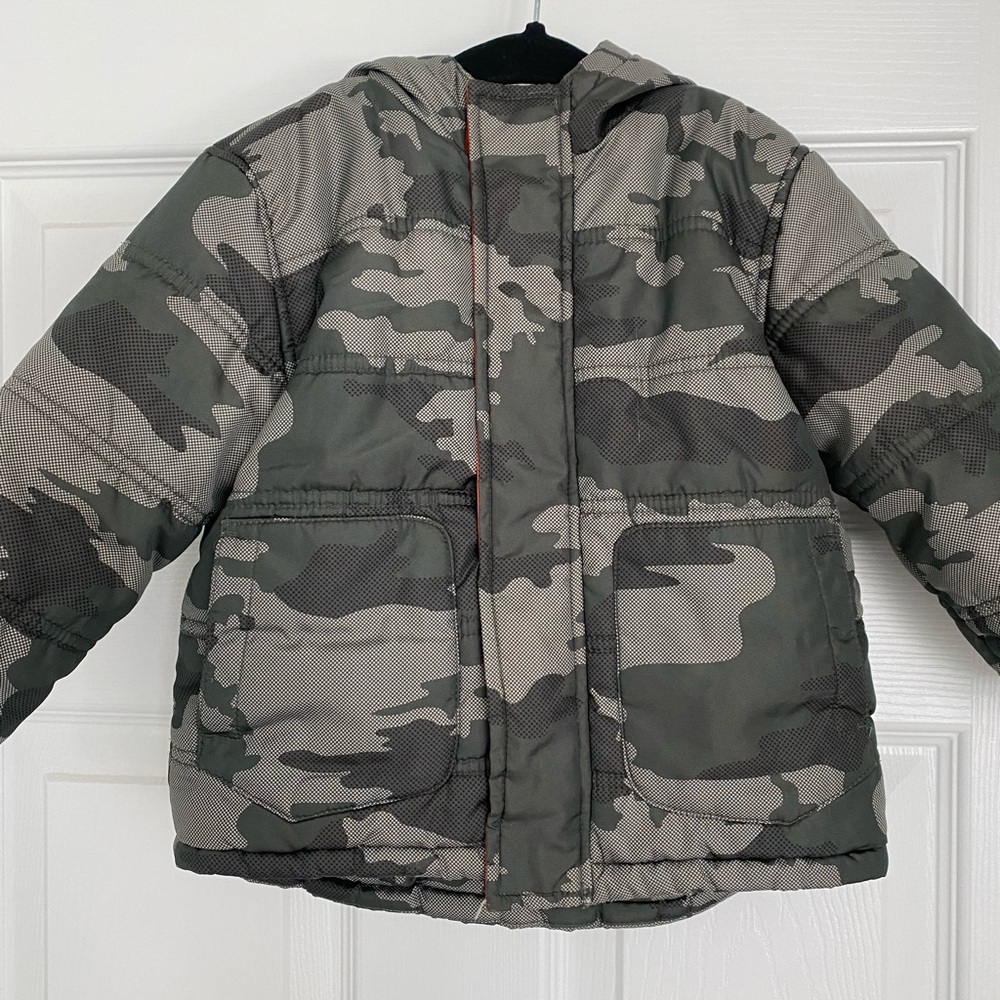 Camouflage puffer jacket size 24 months